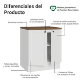 Bajo Mesada de Cocina 70 x 60 cm 2 Puertas (con Mesada) Blanco/Rustc Vik Madesa