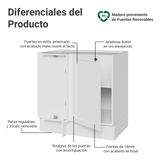 Bajo Mesada esquinero para Linha de 60 cm Profundidade (Sin Mesada) Blanco Vik Madesa