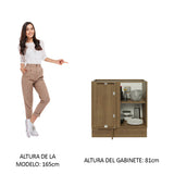 Bajo Mesada 80 cm x 60 cm, Sin cajones 1 Puerta Lux Marrón/Gris