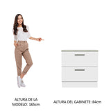 Bajo Mesada Cocina 80 x 60 cm 2 Cajones (Con Mesada) Blanco Agata Madesa