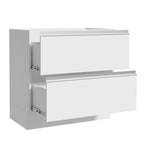 Bajo Mesada 80 x 60 cm 2 Cajones (Sin Mesada) Blanco Glamy Madesa
