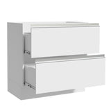 Bajo Mesada de Cocina 80 x 60 cm 2 Cajones (Sin Mesada) Blanco Glamy Madesa