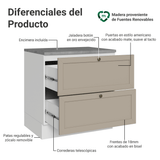 Bajo Mesada 80 x 60 cm 2 Cajones (Con Mesada) Blanco/Crema Vik Madesa