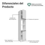 Despensero 40 x 60 cm 2 Puertas e 2 Nichos Blanco Glamy Madesa