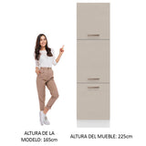 Despensero 60 x 60 cm 3 Puertas Blanco/Crema Agata Madesa