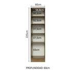 Despensero 60 x 60 cm 3 Puertas Marrón/Blanco Glamy Madesa