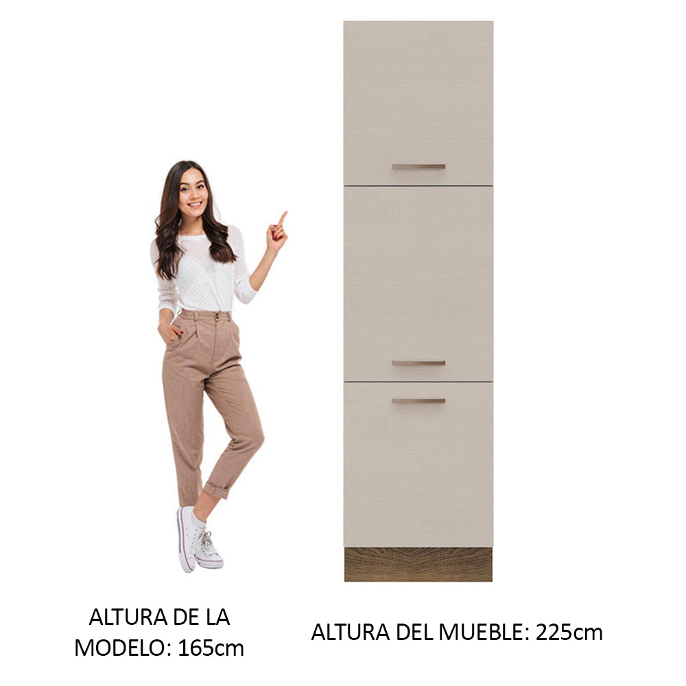 Despensero 60 x 60 cm 3 Puertas Marrón/Crema Agata Madesa