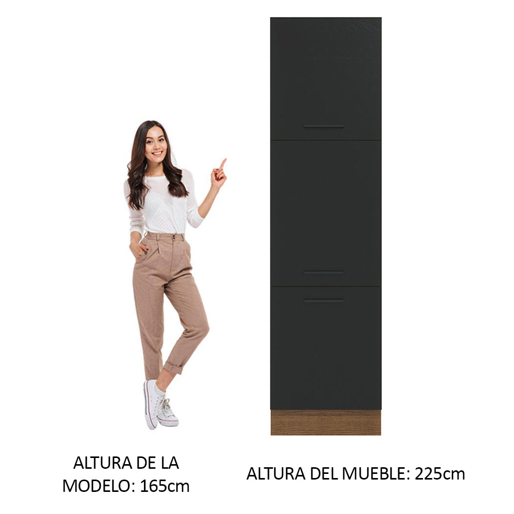 Despensero 60 x 60 cm 3 Puertas Marrón/Negro Agata Madesa