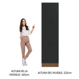 Despensero 60 x 60 cm 3 Puertas Marrón/Negro Agata Madesa