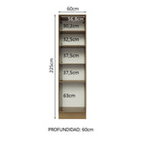 Despensero Madesa Glamy 60 x 60 cm 3 Puertas Marrón/Negro