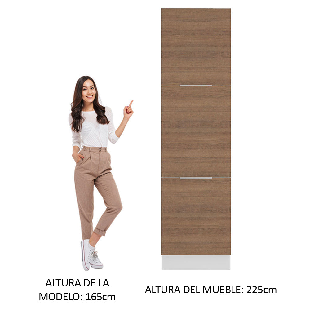 Despensero 60 x 60 cm 3 Puertas Blanco/Marrón Stella Madesa