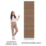 Despensero 60 x 60 cm 3 Puertas Blanco/Marrón Stella Madesa