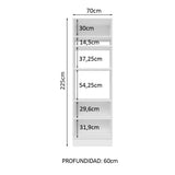 Mueble de cocina para Horno/Microondas Madesa Glamy 70 x 60 cm 3 Puertas Blanco/Marrón