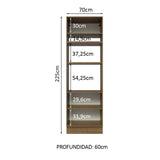 Mueble de cocina para Horno/Microondas Madesa Glamy 70 x 60 cm 3 Puertas Marrón