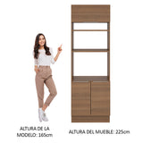 Mueble de Cocina para Horno 70 x 60 cm 3 Puertas Marrón Stella Madesa