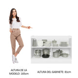 Bajo Mesada para Bacha 100% MDF 120 cm 2 Puertas (Sin Mesada y Bacha) Blanco Brillante Acordes Madesa