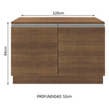Bajo Mesada para Bacha 120 cm 2 Puertas (con Tapa) Glamy Marrón