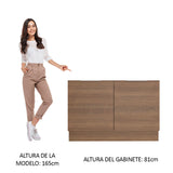 Bajo Mesada 120 cm Sin cajones 2 Puertas Stella Marrón