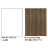 Bajo Mesada para Bacha 120 cm 2 Puertas (con Tapa) Glamy Blanco/Marrón