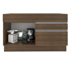 Bajo Mesada 120 x 52 cm 1 Puerta 2 Cajones Sin Mesada Marrón Glamy Madesa