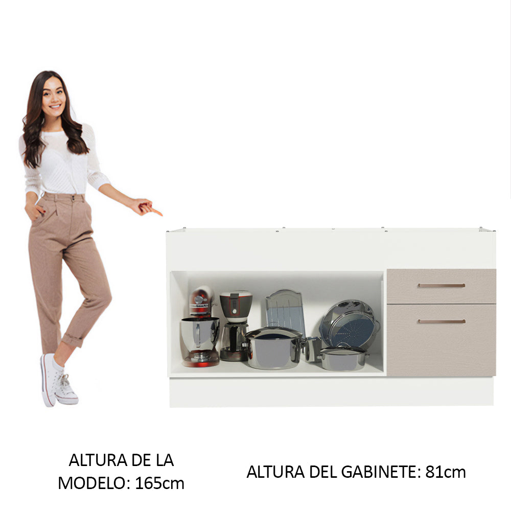 Bajo mesada Madesa Agata 150 Cm 2 Puertas 2 Cajones
