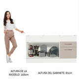 Bajo mesada Madesa Agata 150 Cm 2 Puertas 2 Cajones