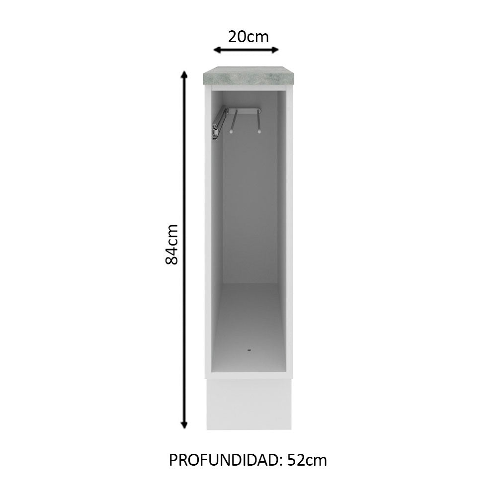 Bajo Mesada Porta Repasador 20 cm Blanco Glamy y Agata Madesa