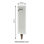 Bajo Mesada Porta Repasador 20 cm con Patas Blanco Reims Madesa