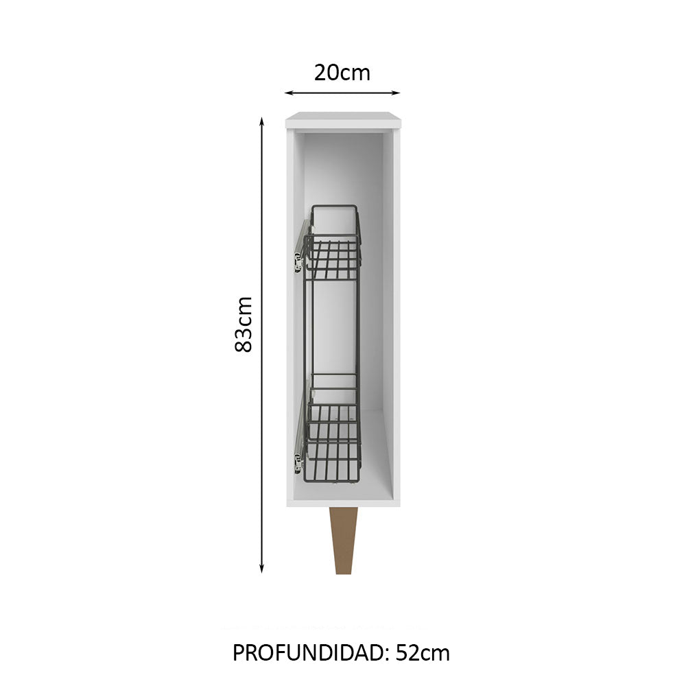 Bajo Mesada Especiero 20 cm Blanco Reims Madesa