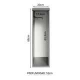 Bajo Mesada Porta repasador 20 cm Flotante Gris Nice
