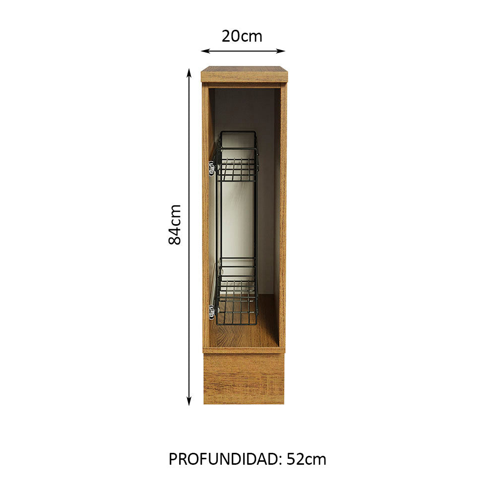 Especiero para Cocina 20cm Marrón (Con Tapa) Glamy y Agata