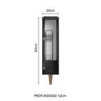 Bajo Mesada Especiero 20 cm Negro Reims Madesa