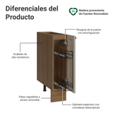 Bajo Mesada Especiero 20 cm 1 Pueta (Sin Mesada) Marrón/Crema Vik Madesa