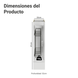 Bajo Mesada Especiero 20 cm 1 Puerta (Sin Mesada) Blanco/Gris Vik