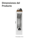 Bajo Mesada Especiero 20 cm 1 Puerta (Con Mesada Marrón) Blanco Vik