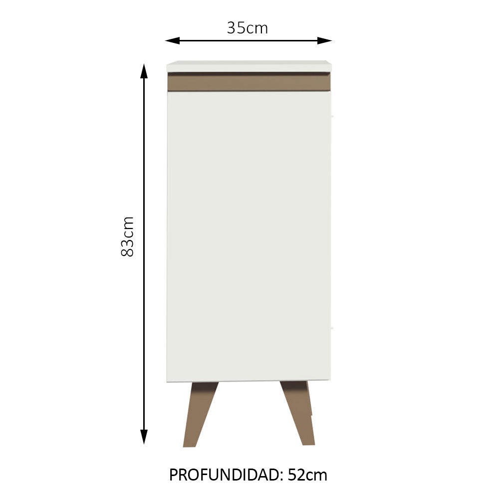 Bajo Mesada 35 cm 1 Puerta Blanco Reims Madesa