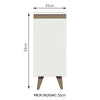 Bajo Mesada 35 cm 1 Puerta Blanco Reims Madesa