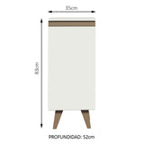 Bajo Mesada Reims 35 cm 1 Puerta Blanco