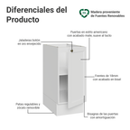 Bajo Mesada 35 cm 1 Puerta Sin Mesada Blanco Vik Madesa