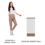 Bajo Mesada Cocina 35 cm 1 Puerta Marrón/Blanco Stella Madesa