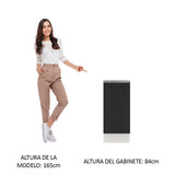 Bajo Mesada Cocina 35 cm 1 Puerta Blanco/Negro Agata Madesa