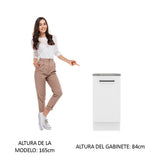 Bajo Mesada 40 cm 1 Puerta Agata Blanco