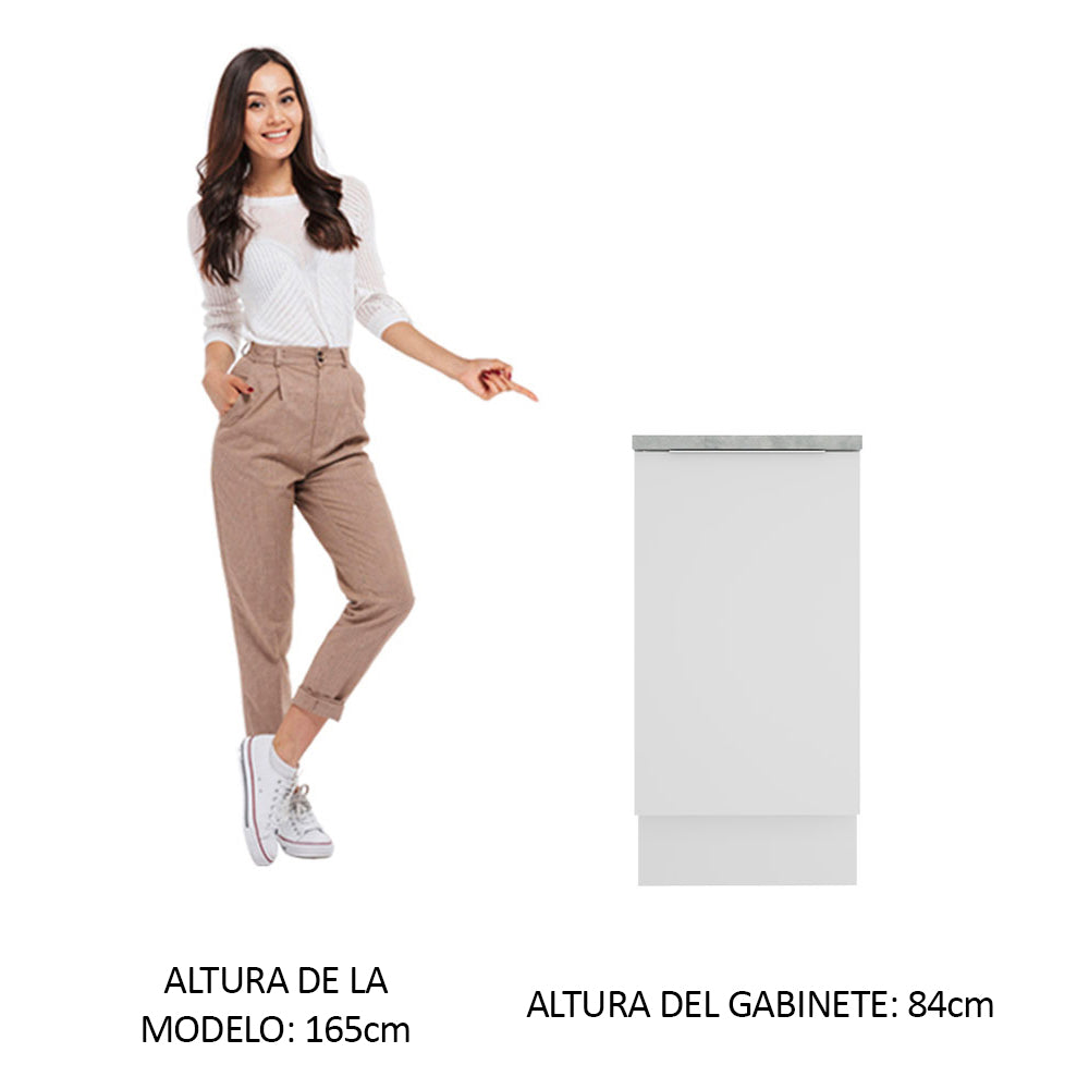 Bajo Mesada Cocina 40 cm 1 Puerta Blanco Stella Madesa