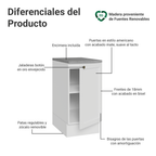 Bajo Mesada 40 cm 1 Puerta Blanco Vik Madesa