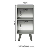 Bajo Mesada Cocina 40 cm 1 Puerta con Patas Gris Nice Madesa