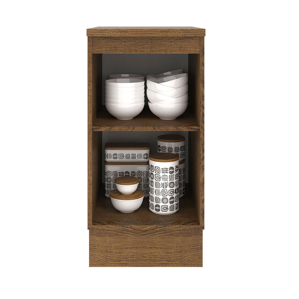 Bajo Mesada Agata 40 cm 1 Puerta Marrón/Blanco