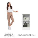 Bajo Mesada Cocina 100% MDF 40 cm 1 Puerta Blanco/Marrón Acordes Madesa