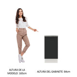 Bajo Mesada 40 cm Sin cajones 1 Puerta Agata Blanco/Negro
