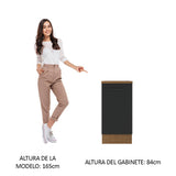 Bajo Mesada 40 cm Sin cajones 1 Puerta Agata Marrón/Negro