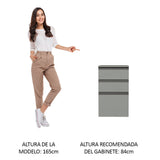 Bajo Mesada 40 cm 3 Cajones Sin Patas Nice Gris